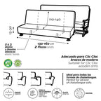 Guía de medidas: click-clack 2 plazas