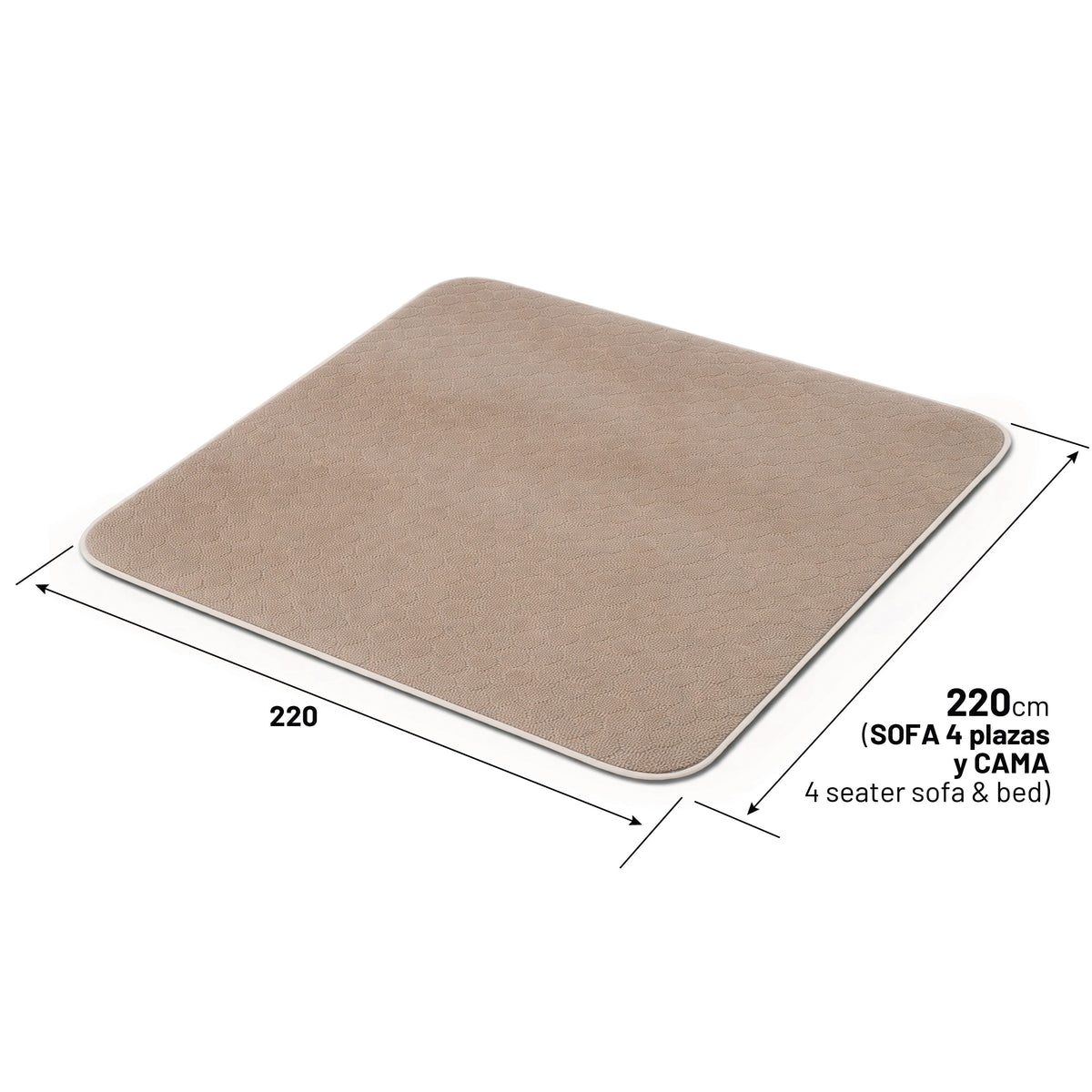 Topper Acolchado para Asiento de Sofá