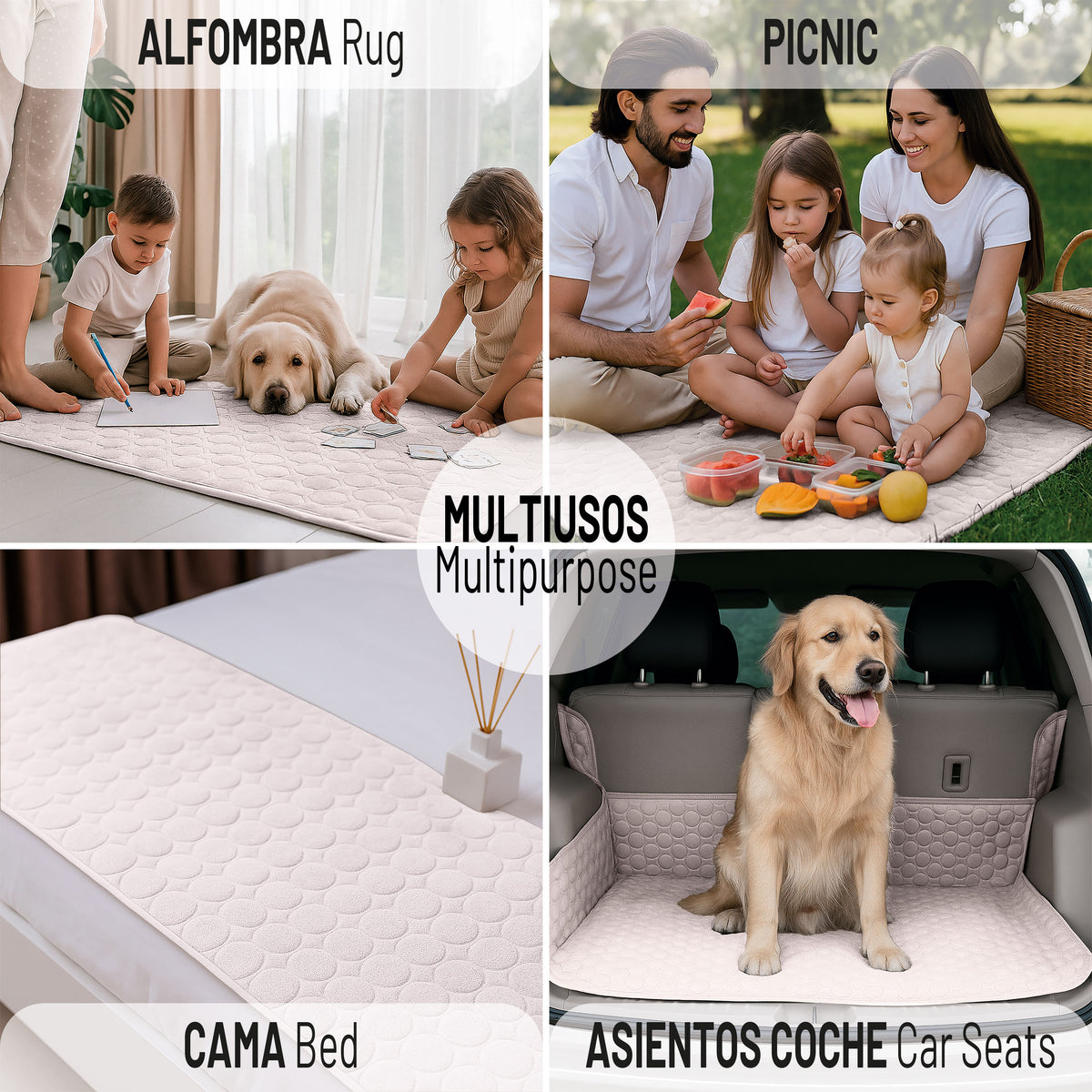 Topper Acolchado para Asiento de Sofá