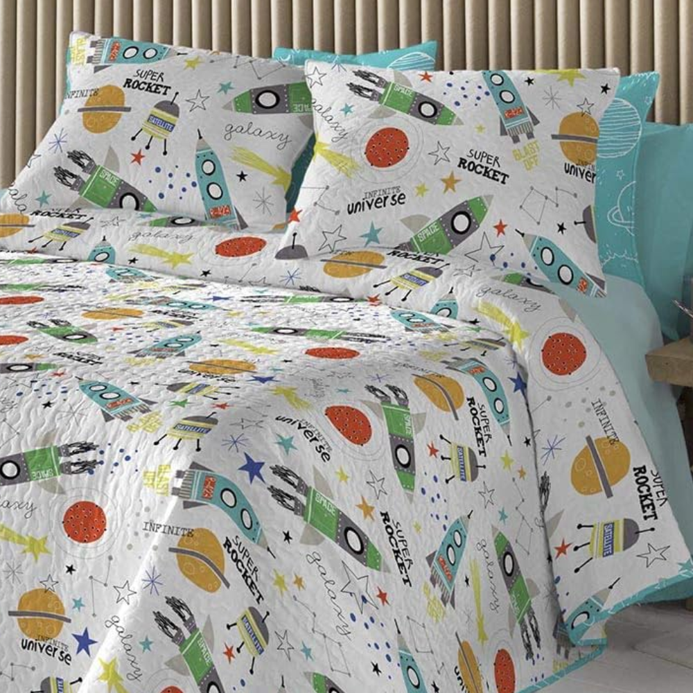 Colcha Reversible Astronauta