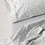 Juego de Sábanas Estampadas Lucy con Biés | 50% Algodón - 50% Poliéster 144 hilos - Naranja
