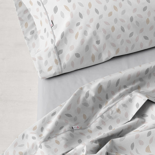 Juego de Sábanas Estampadas Lucy con Biés | 50% Algodón - 50% Poliéster 144 hilos - Naranja