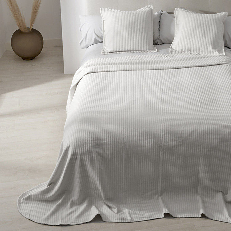 Colcha Tejida Java | 50% Algodón - 50% Poliéster - Blanco