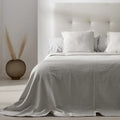Colcha Tejida Java | 50% Algodón - 50% Poliéster - Blanco