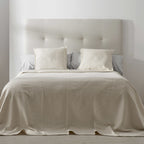 Colcha Tejida Java | 50% Algodón - 50% Poliéster - Crema