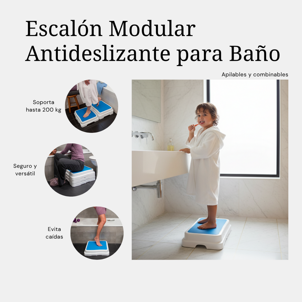 Escalón Modular Antideslizante para Baño