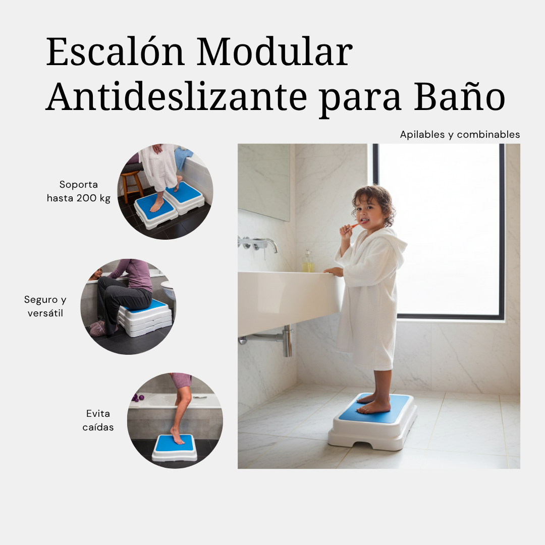 Escalón Modular Antideslizante para Baño