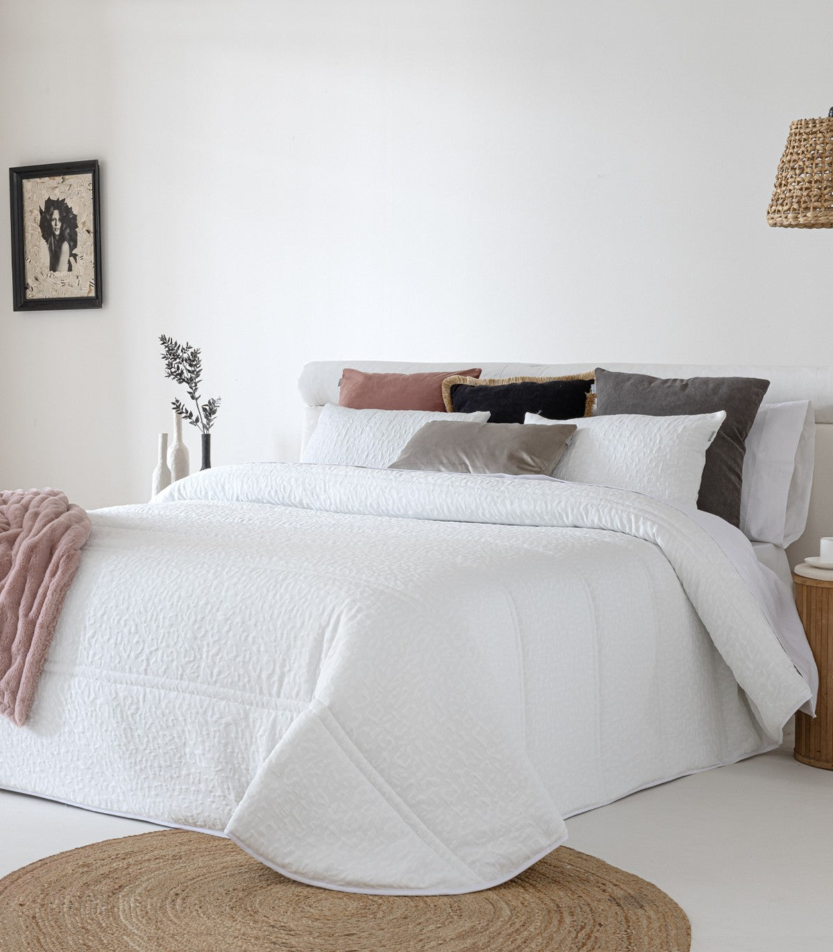 Edredón Jacquard Volte color blanco