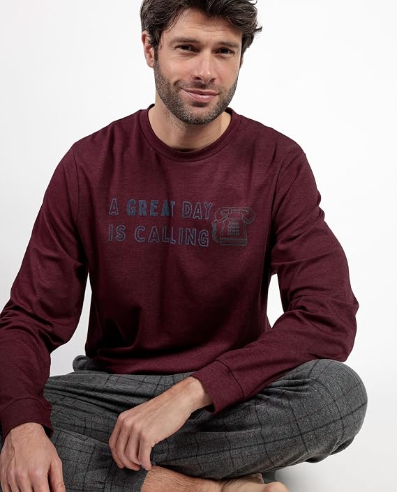Pijama Hombre Burdeos