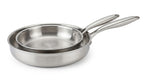 Sartén HoriZon Línea Deluxe 20 y 24 cm, acero inoxidable
