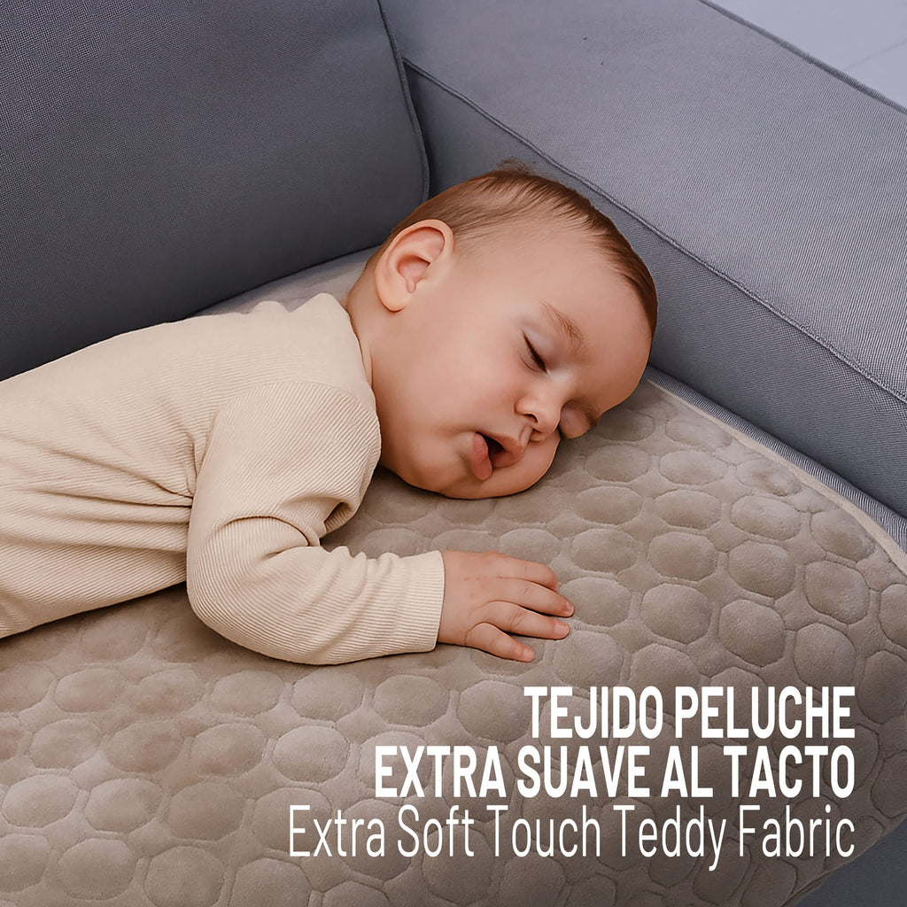 Topper Teddy, tejido peluche extra suave