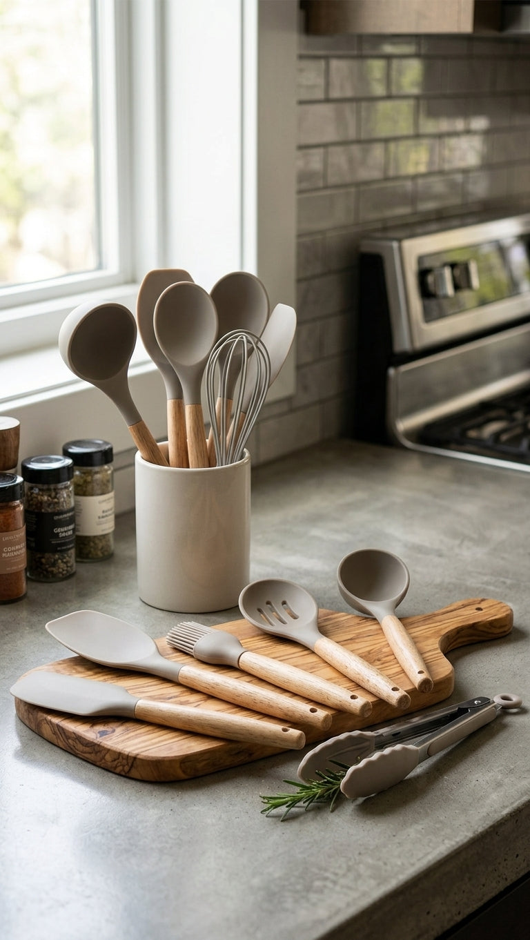 Set de 12 Utensilios de Cocina de Silicona