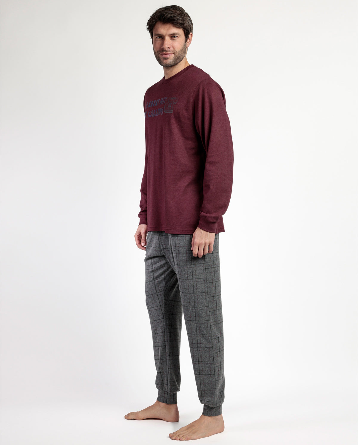 Pijama Hombre Burdeos