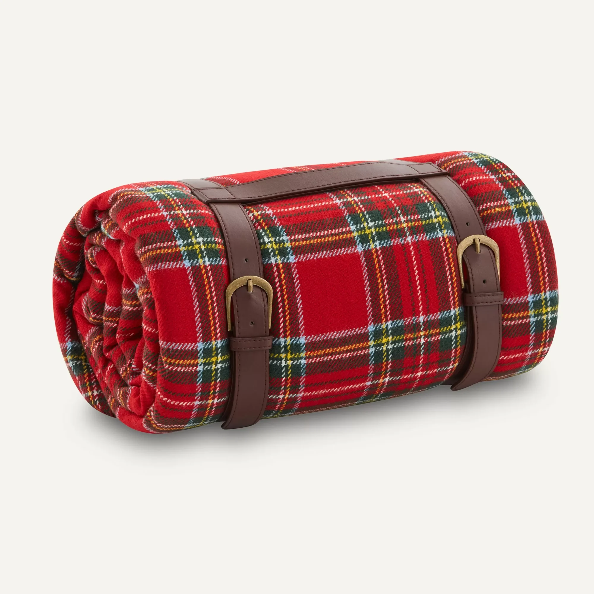 Manta viaje cuadros color rojo de Manterol