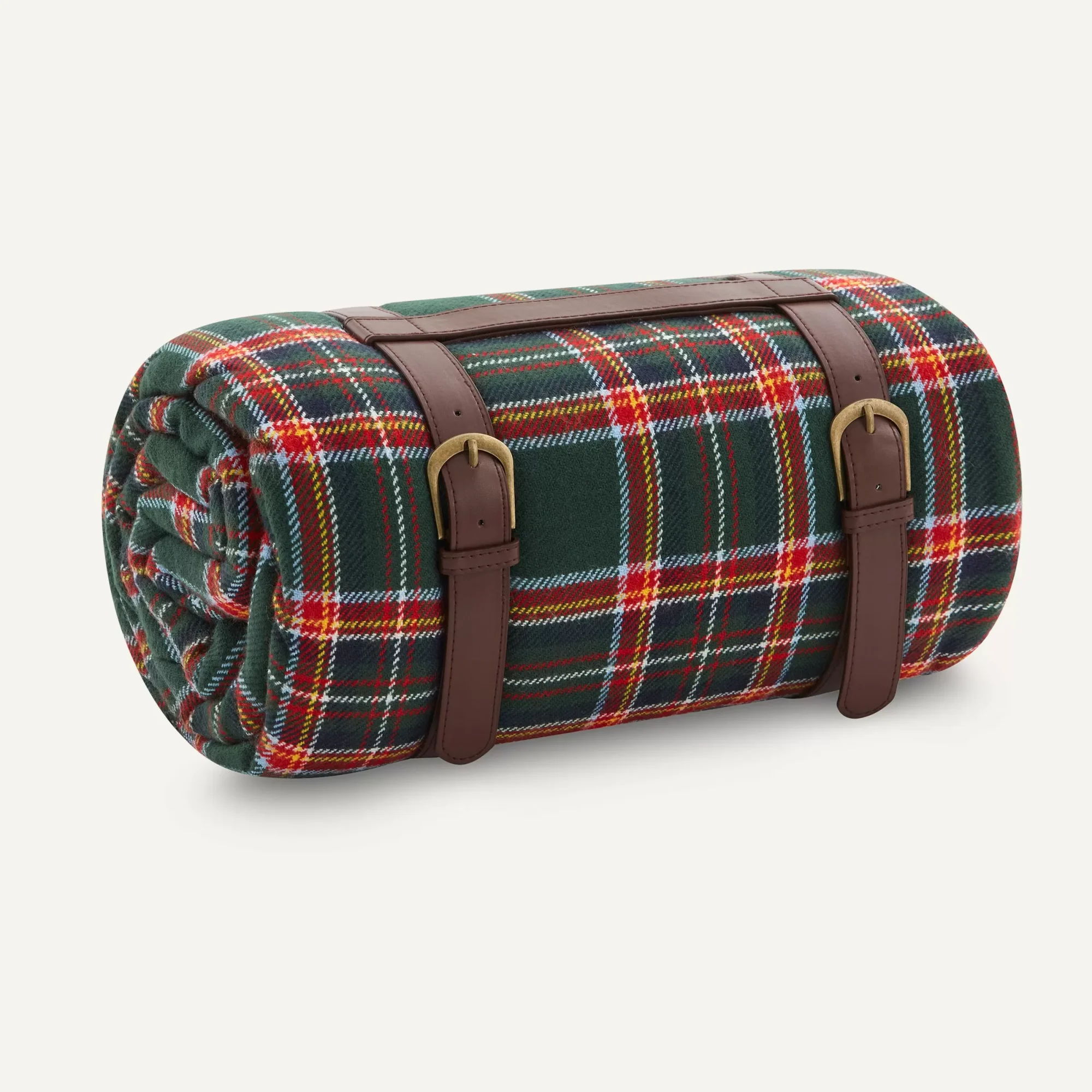 Manta viaje cuadros color verde de Manterol