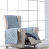 Funda Sillón Acolchado Reversible Azul Claro-Azul Oscuro