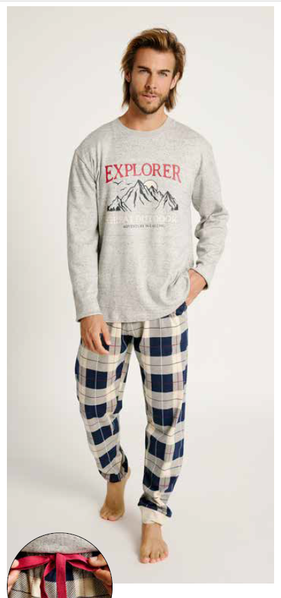 Pijama 13011037 pantalón cuadros Muydemi